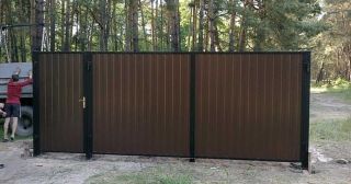 Купить распашные ворота из профнастила Красногорск, цена от 2764 руб.